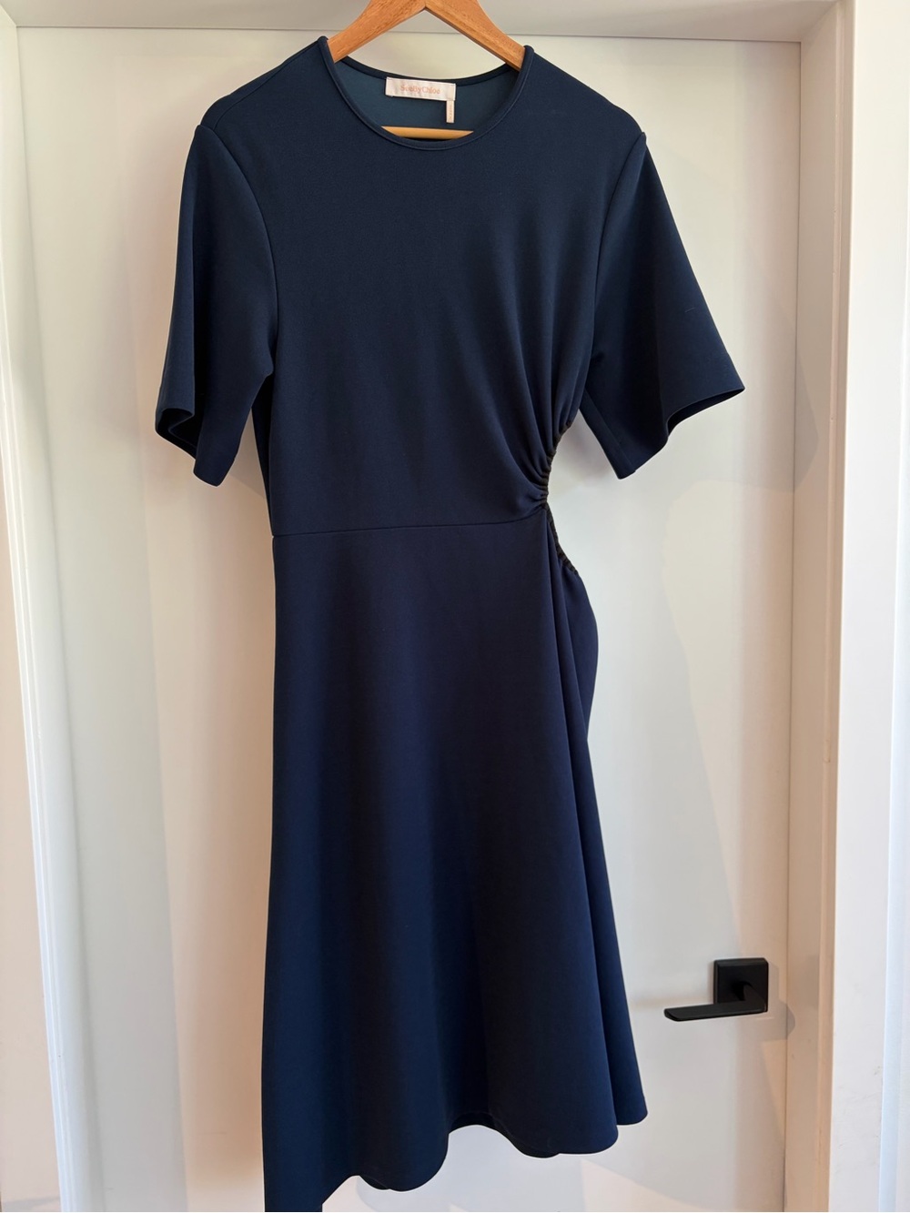 See by Chloe Navy Twist-Waist cut out Women’s Dress XS